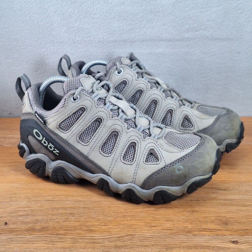 Oboz Sawtooth II Low Women's 9.5 Wide EU 41 Waterproof Hiking Shoes Tan Leather